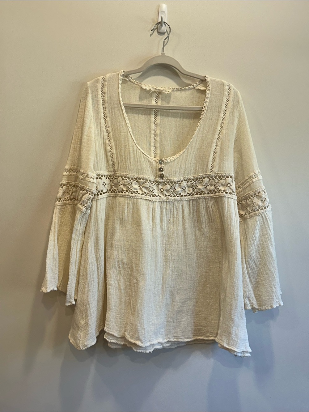 Jen’s Pirate Booty Bell Sleeve Gauze Blouse Size S